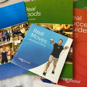 NWT Sealed workout DVDs Real Moves and weight loss books